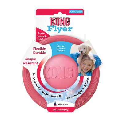 KONG Dog Toy - Puppy Flyer (Pink)