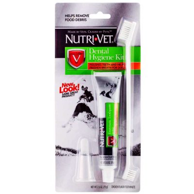 Nutri-Vet 狗狗护理 - 牙齿卫生套装含牙膏 2.5盎司