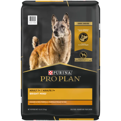 Purina Pro Plan Bright Mind - 中大型犬7岁以上成犬粮 - 鸡肉米饭 16磅