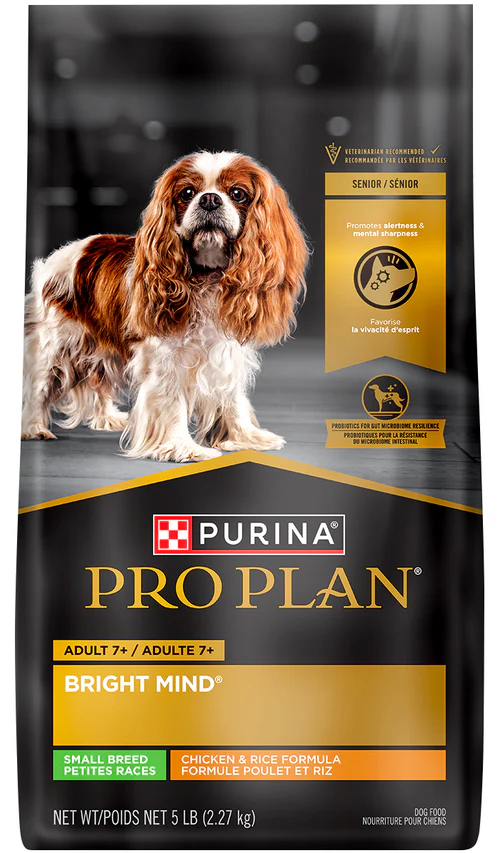 Purina Pro Plan Bright Mind - Small & Mini Adult 7+ Dog Food - Chicken 5lb