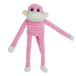 ZippyPaws 狗狗玩具 - 斯宾塞皱纸猴 - 粉色